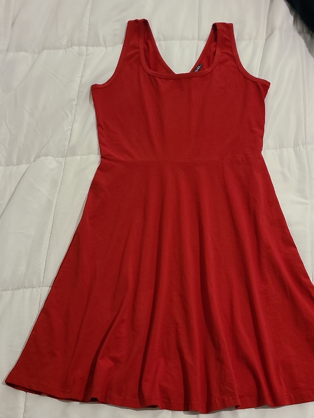 Sleeveless Red Fit-and-Flare Dress Sz L